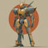 do cyberpunk sci fi robot, mecha character concept art for you