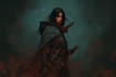 create dark character art illustration