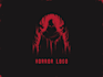 create dark scary classic vintage horror logo design