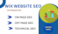 do wix optimization wix website on page SEO