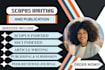 write and publish peer reviewed scopus articles, scie, sci