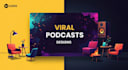 design virtual podcast background to super boost views