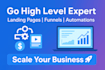 be go high level expert setup gohighlevel website funnel workflow automation