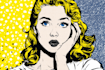 draw a retro pop art roy lichtenstein style