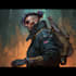 design cyberpunk and fantasy character splash art
