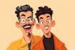 draw caricature characters, avatar cartoons, portrait