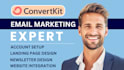 setup convertkit account kit newsletter template design convertkit landing page