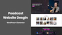 design a professional podcast website with RSS feed integration
