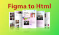 convert figma to html, xd to html, psd to html responsive bootstrap 5