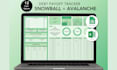 create debt payoff tracker, snowball chart, spreadsheet budget planner excel vba