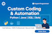 develop bots, scripts, and coding projects in java, python, c, and sql