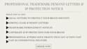 draft trademark demand letters and IP protection  legal notices
