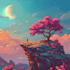 create stunning fantasy landscape, background illustration