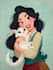 make cartoon pet portrait in disney style illustration