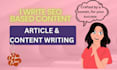 write SEO blog posts and articles with human written content