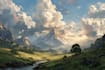 design fantasy background, landscape art