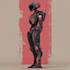 do cyberpunk, sci fi, robot, mecha character concept art