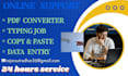 do data entry, copy paste typing job