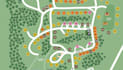 design interactive rv park, campground, site master plan vector svg map permit
