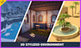create low poly 3d game ready models, characters, props, environments and assets