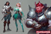 draw anime and game style characters art