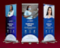 design roll up banner, retractable banner, pull up or trade show banner design