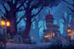 design 2d game concept art background and environment