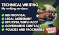 write rfp proposal writing government contract technical writing grant proposal