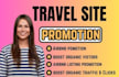 do travel site promotion to increase traffic and bookings, solo ads promotion