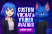 create a custom vrchat avatar anime 3d furry nsfw vr chat avatar 3d vtuber model