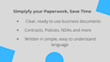 create clear business contracts and documents