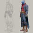 create scifi, fantasy, superhero character design