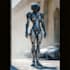 draw cyberpunk, sci fi, robot, mecha character concept art