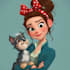 pet portrait into cute disney style