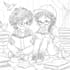 draw cute children coloring book pages1