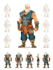 draw 2d game character illustration