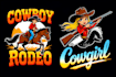 make animal mascot cowboy western logo