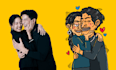 draw your couple portrait so ugly, even ai refuses to try
