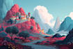 draw fantasy concept landscape illustrations