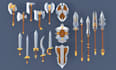 do 2d weapon 2d game art concept art game icons