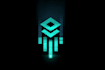 do futuristic minimalist cyberpunk glitch  logo