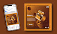 design carousel, restaurants post, ads design for brands