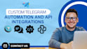 custom telegram bot python bot, automation bot api integrations, instagram bot