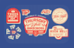 design patch, stamp, emblem, sticker and retro vintage logo