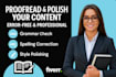 proofread and polish your content to perfection, error free and professional