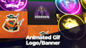 design animated discord logo animation, icon, pfp and banner gif animation