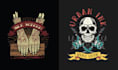 make custom skull and tattoo logo illustration