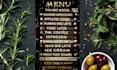 modern, stylish restaurant menu design