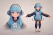 design and rig pro vtuber character, for vtuber model