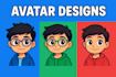 design cartoon avatars and simple logo designs